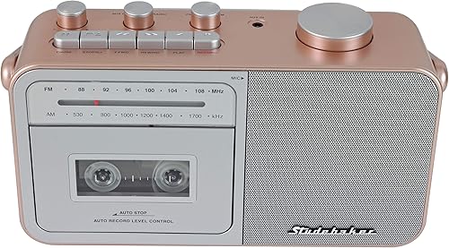 Miniatura 3 de Studebaker SB2130RG Reproductor de cassette portátil con radio AMFM (oro rosaplata)