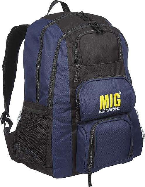 Mens Large Black 46L Backpack By MIG, Big Capacity Rucksack Bag Perfect For SPORTS TRAVEL SCHOOL WORK GYM HIKING