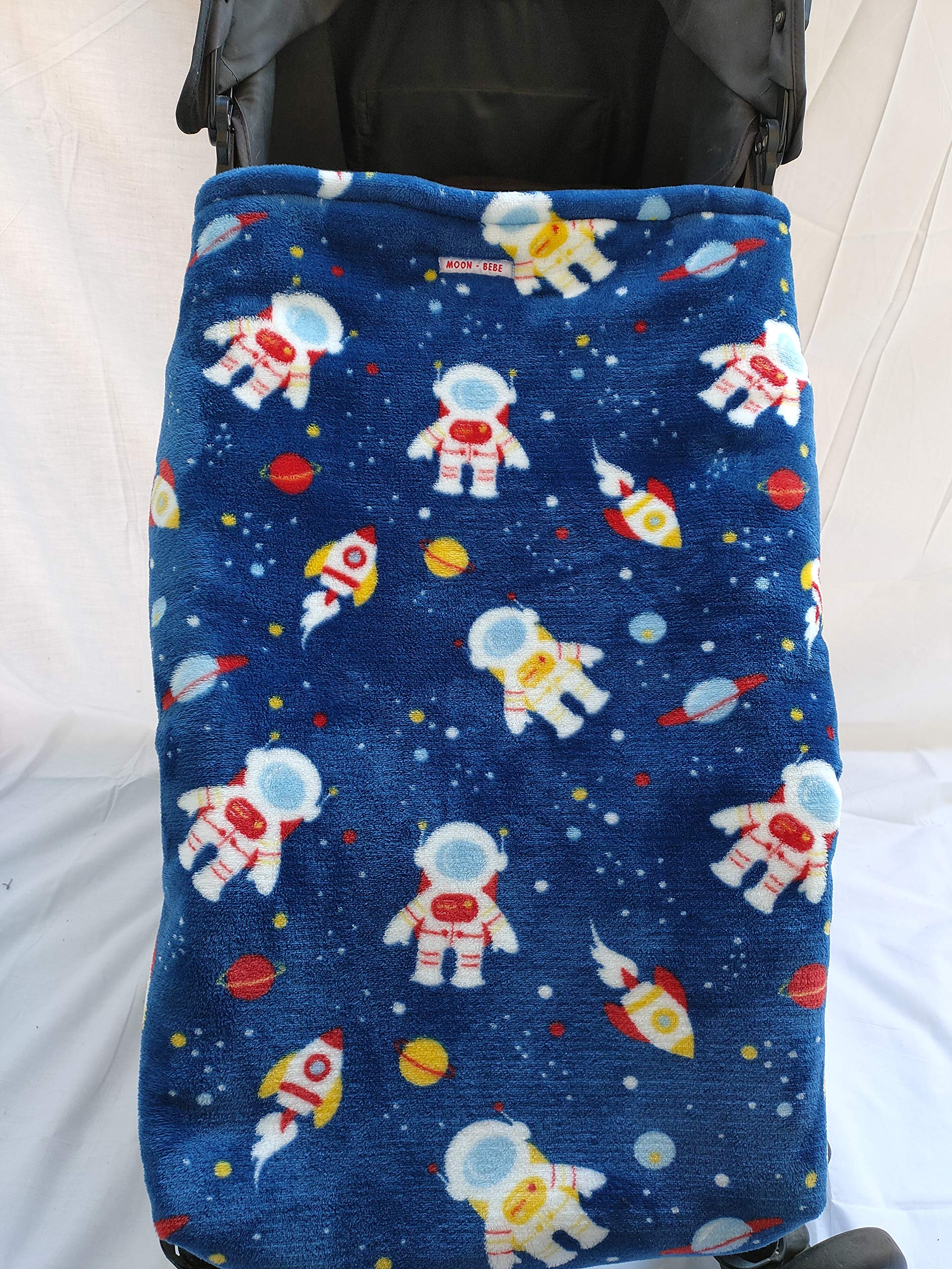 MOON-BEBE Manta Saco cubre pies Universal para Silla de Paseo y Cochecito y porta bebe (BLUE)