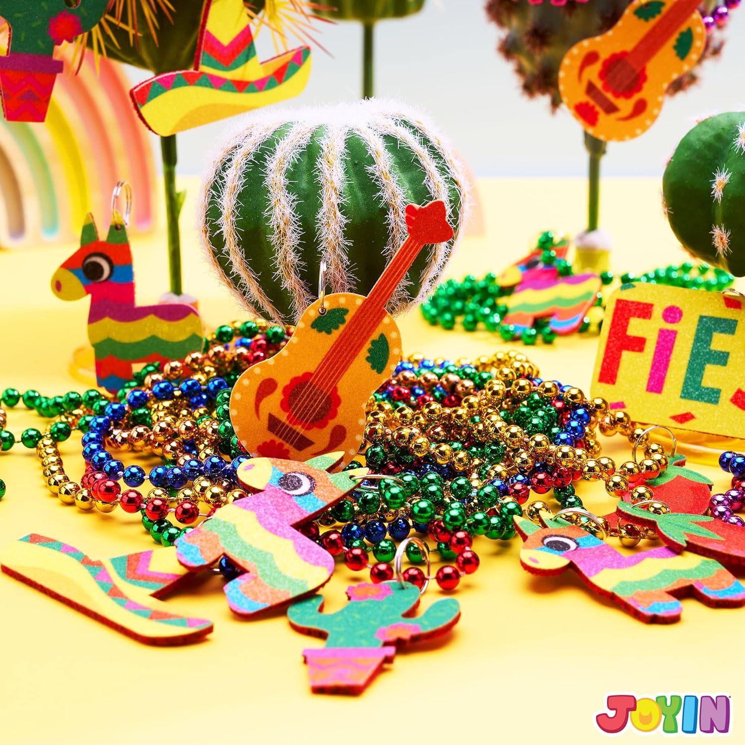 JOYIN 24 PCS Cinco de Mayo Necklaces Bead, Fiesta Beaded Necklace for Mexican Themed Bachelorette Party Favors, Taco Tuesday, Dia De Muertos Festivals, Photo Props Carnivals Event Decorations - Image 5