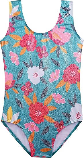 HOZIY Gymnastics Leotards for Girls Toddlers Kids Sleeveless Tumbling Outfits for Dance Print