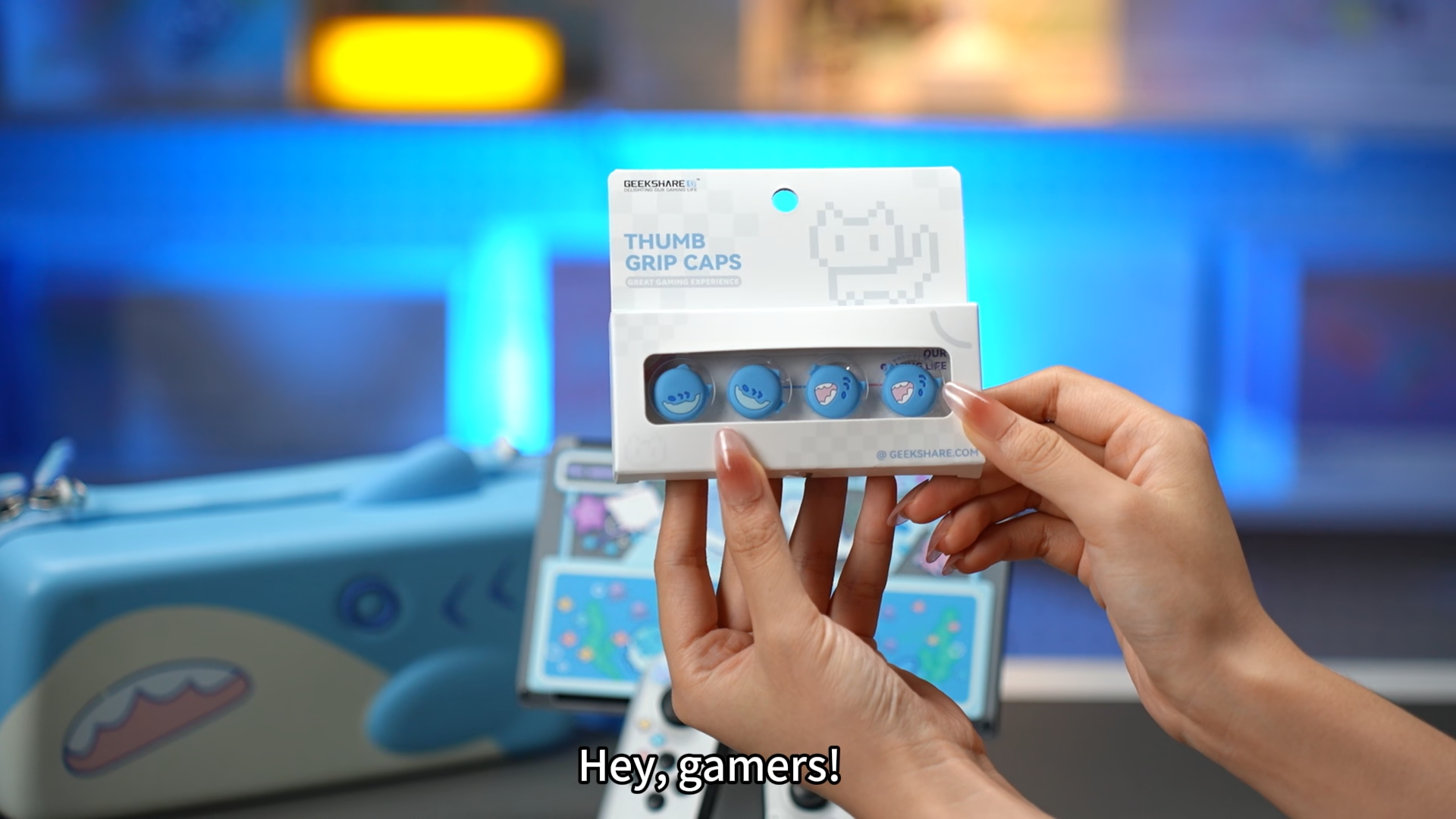 しゅーくりーむ　Nintendo Switch 　ジャック品 Amazon.com: GeekShare Cute Silicone Joy Con Thumb Grip Caps
