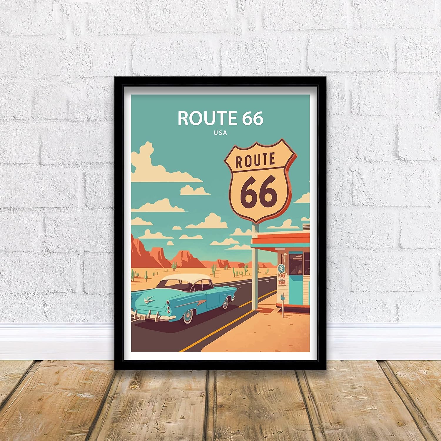 Amazon.com: Route 66 Art Print | Route 66 | Route 66 Wall Decor| Route ...