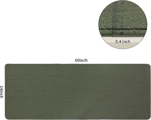 Miniatura 2 de COSY HOMEER Alfombras de cocina de 24 x 60 pulgadas, hechas de 100 % polipropileno con respaldo de caucho termoplástico, tapete de cocina suave,