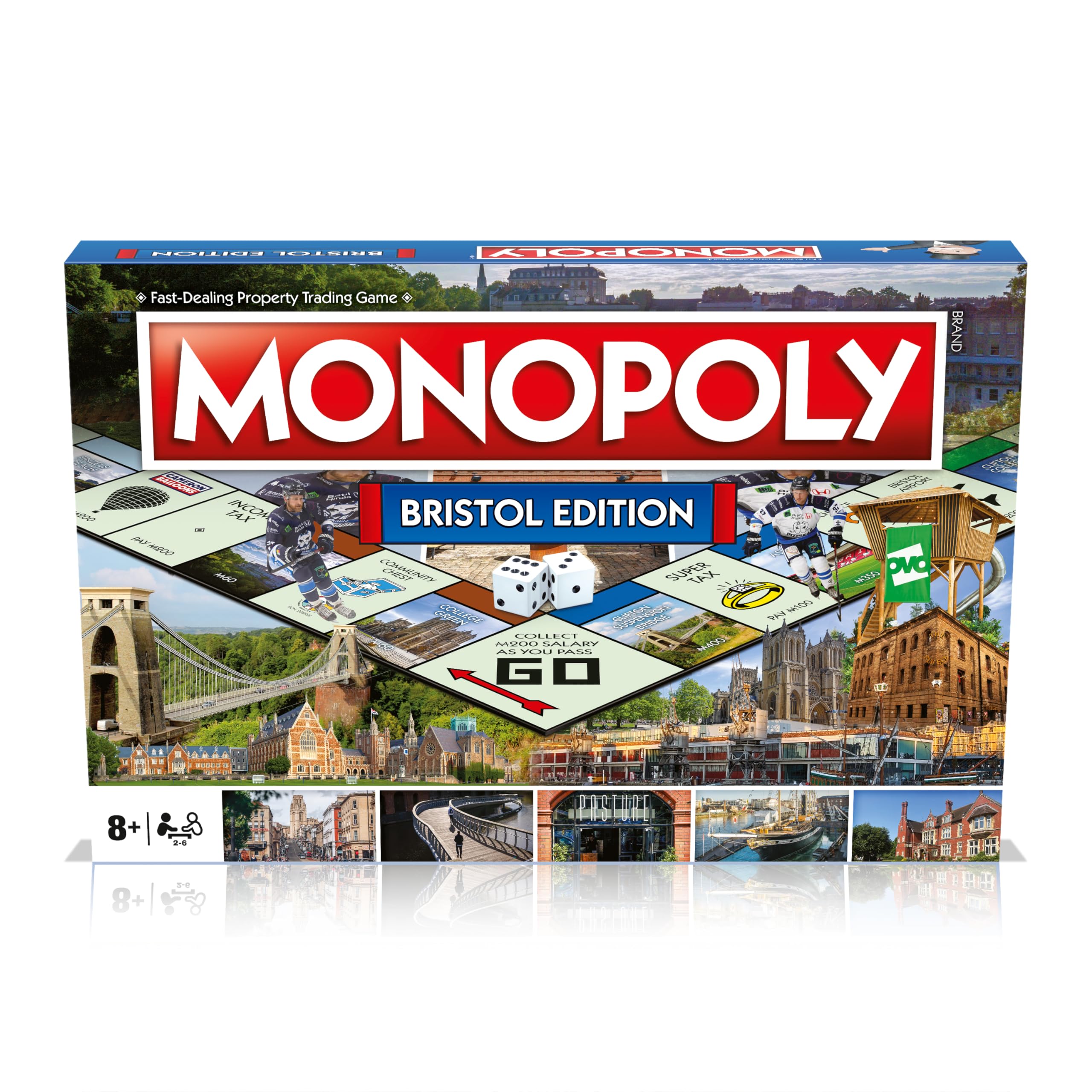 Winning Moves Gioco da tavolo Bristol Monopoly, tour della tavola, acquistare, scambiare sulla strada del successo, un grande regalo per bambini dagli 8 anni in su