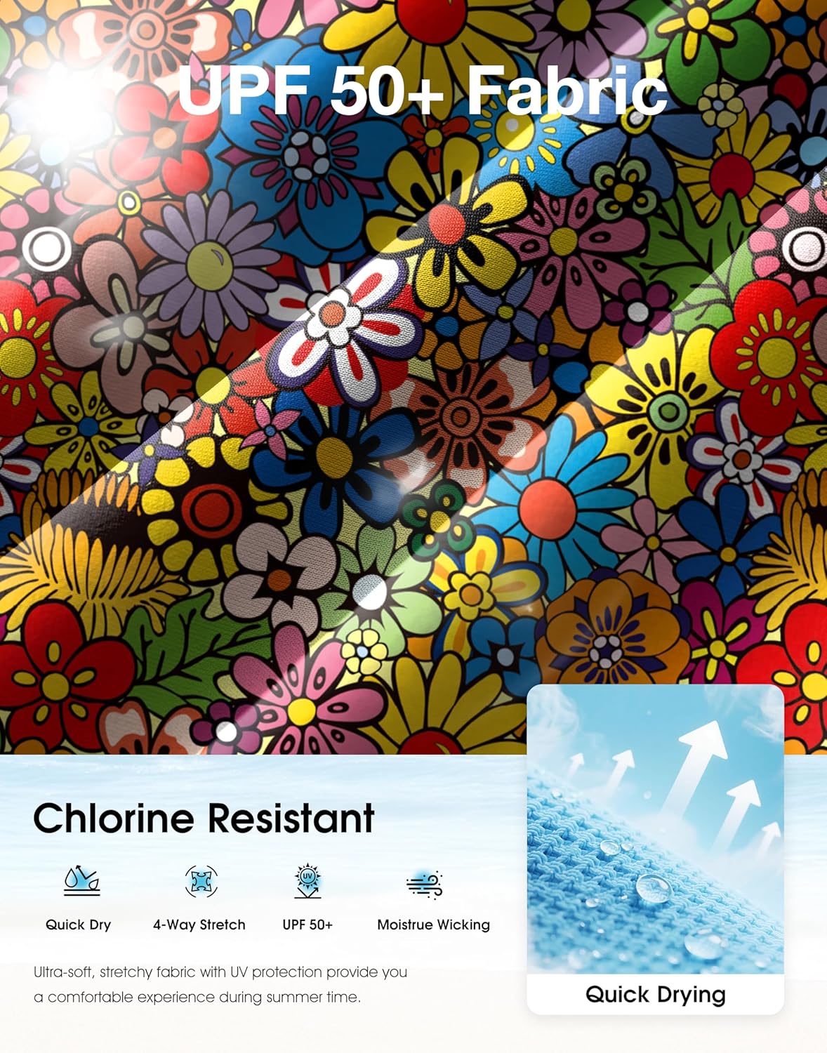 Viodia Women's 18" Long Swim Skirt High Waisted Modest Skort Bathing Suit Swimsuit Bottoms Tankini Bikini with Skirts - Image 5