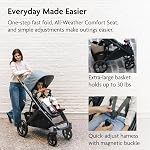 UPPAbaby Vista V3 Convertible Single-to-Double Stroller for Baby & Toddler, 30+ Configurations, Travel System Compatible, All-Wheel Suspension, XL Basket – Greyson (Charcoal Mélange/Carbon Frame)