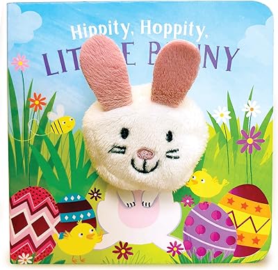 Hippity, Hoppity, Little Bunny - Finger Puppet Board Book for Easter Basket Gifts or Stuffer Ages 0-3