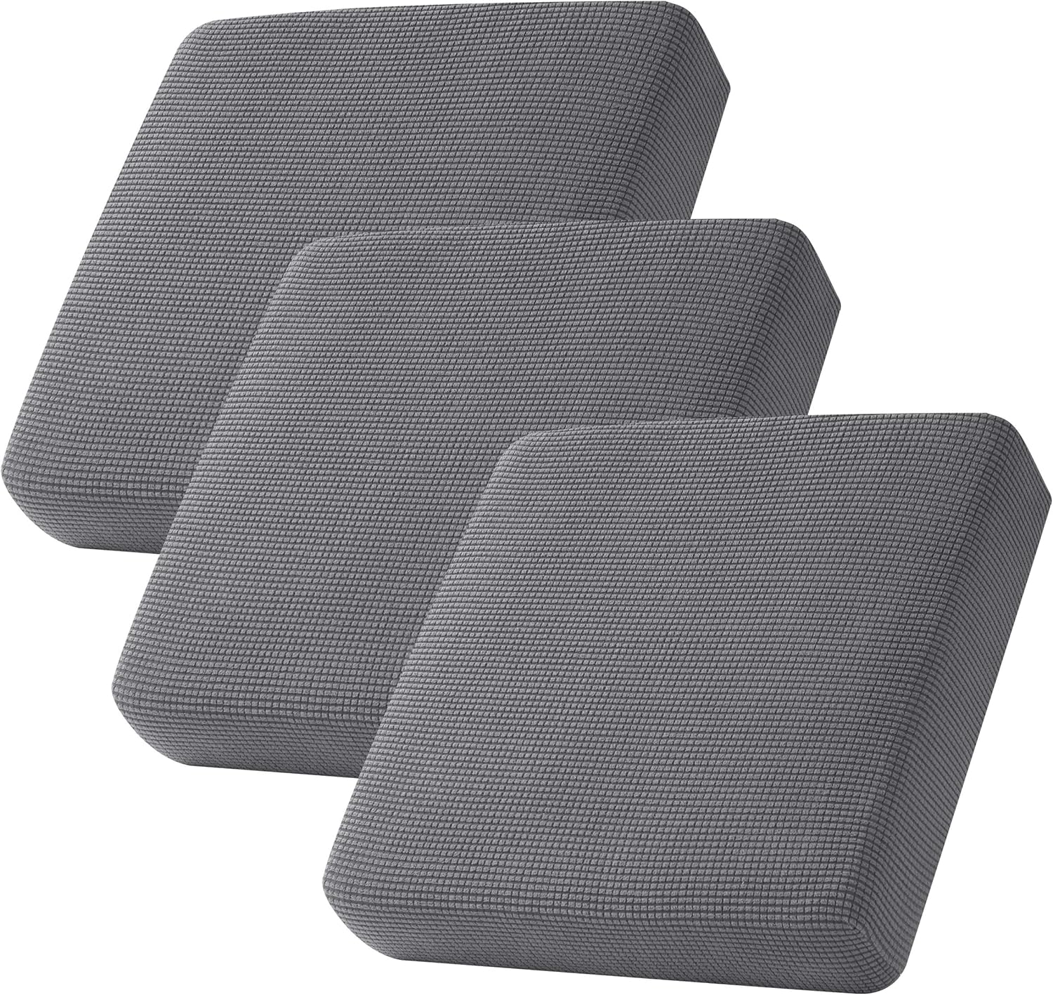 chun yi 3piece stretch couch cushion covers, sofa seat slipcovers for pets, suitable for armchair loveseat sofa with spandex jacquard washable fabric(3piece,light grey) 3pc light grey