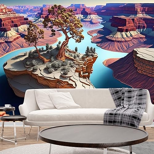 Miniatura 3 de Papel pintado 3D del Gran Cañón, paisaje del parque nacional en Arizona, vista de la ciudad de Arizona, arte mural de pared grande para dormitorio,
