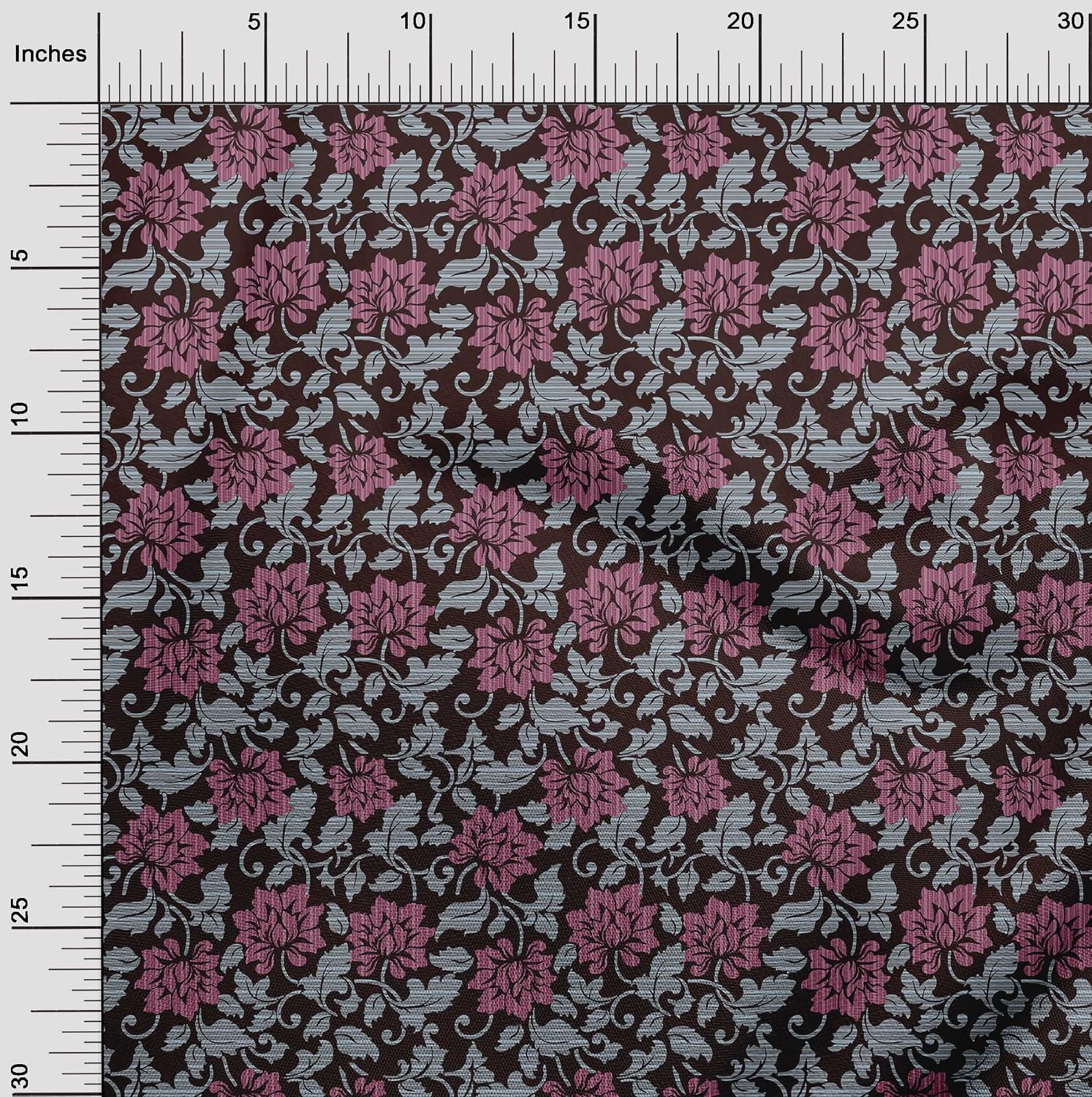 oneOone Viscose Chiffon Light Blue Fabric Floral Quilting Supplies Print Sewing Fabric By The Yard 42 Inch Wide-454
