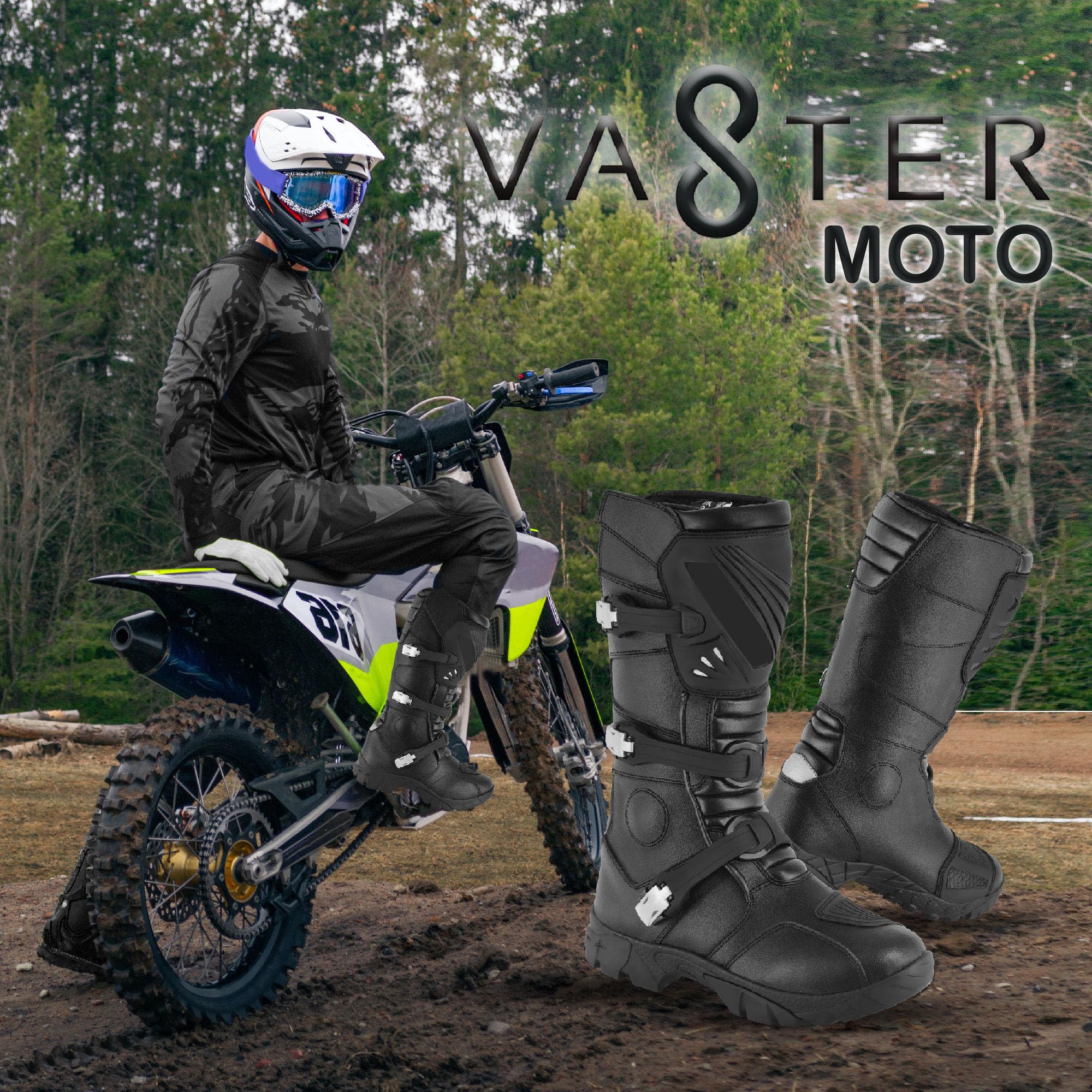 Chaussures de moto renforcées pour homme en cuir avec support pour la cheville Semelle antidérapante
