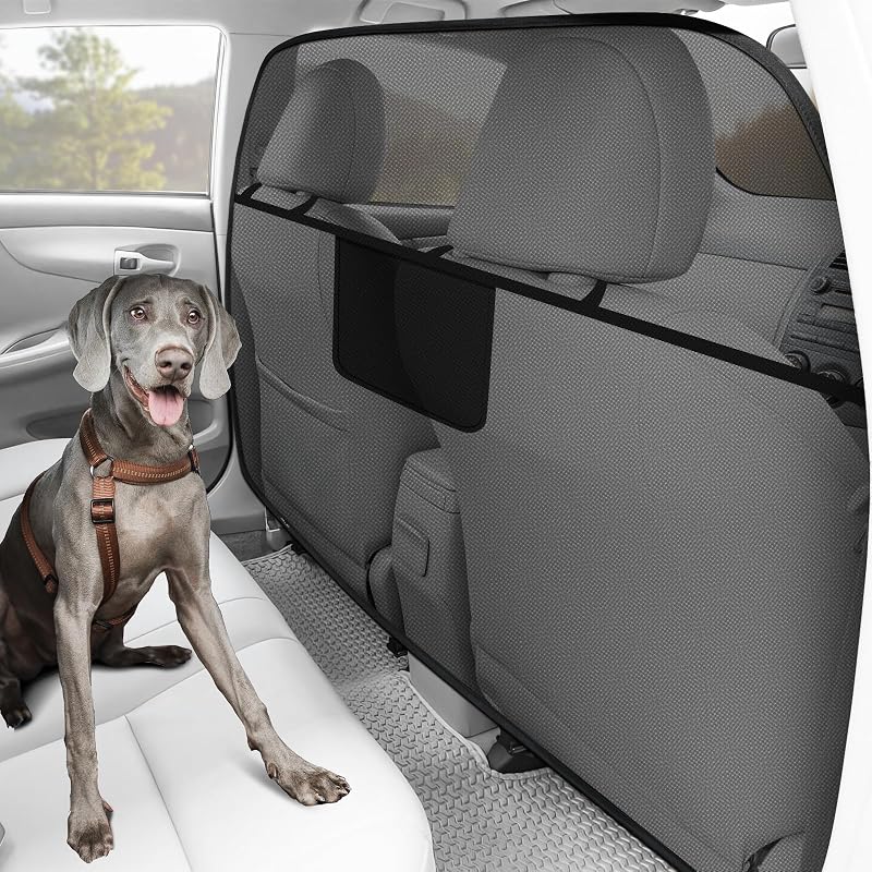 Barreira Automotiva para Cães Mixsuper em Malha Antirrisco Preta Medium, 133,1 x 96,8 cm
