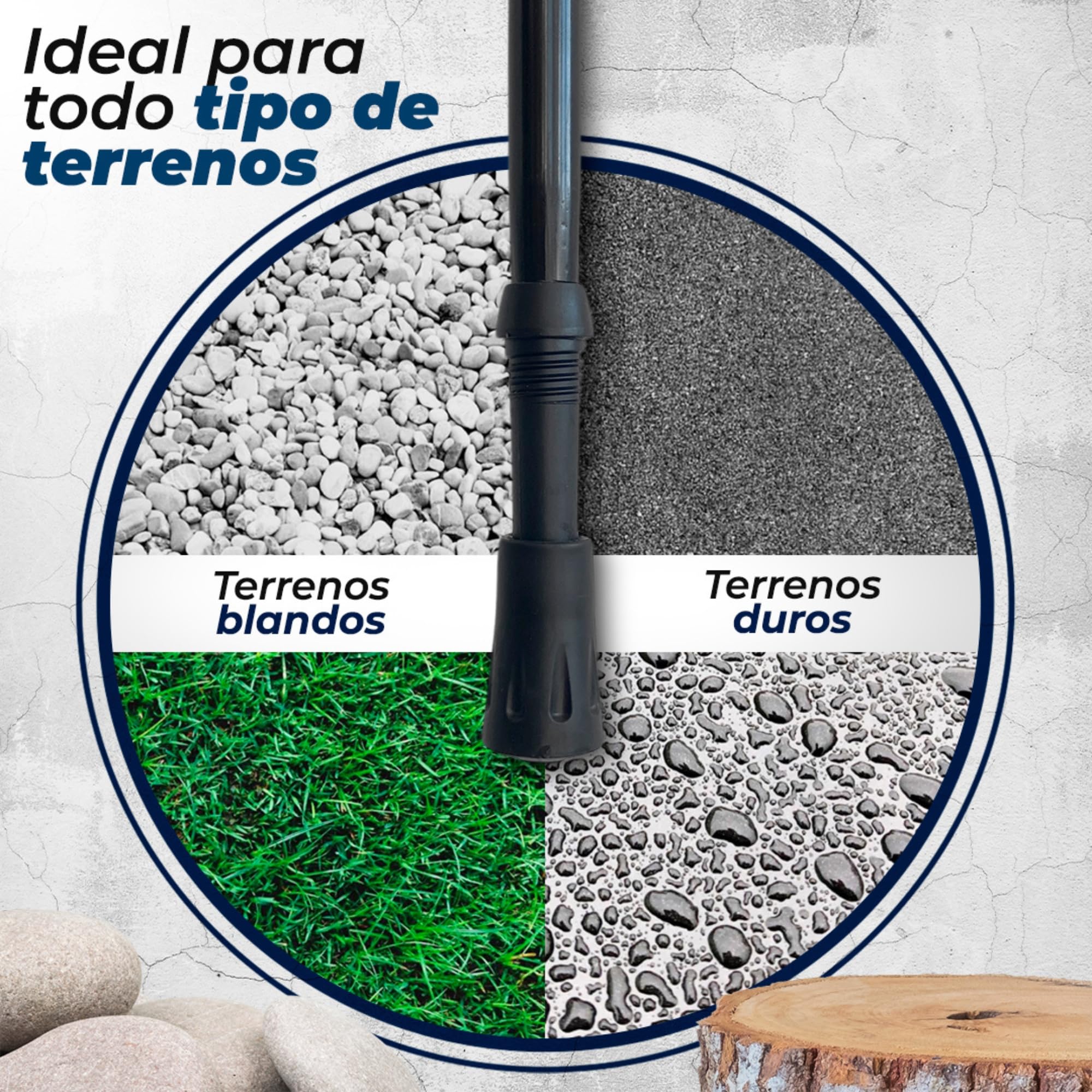 10 punte in gomma bastone da trekking 12 mm con anello metallico, accessorio bastone da trekking in alluminio