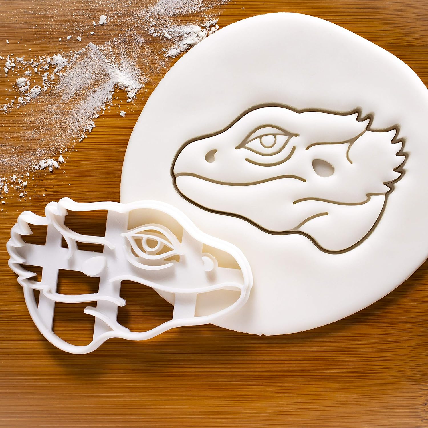 Set of 2 Pogona Bearded Dragon cookie cutters (Designs: Body and Face), 2 pieces - Bakerlogy
