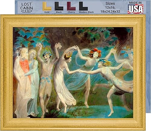 Miniatura 71 de Guillermo Blake Lost Cabin Nabucodonosor | Impresión en marco plano negro | Reproducción de pinturas de obras de arte finas | Póster decorativo