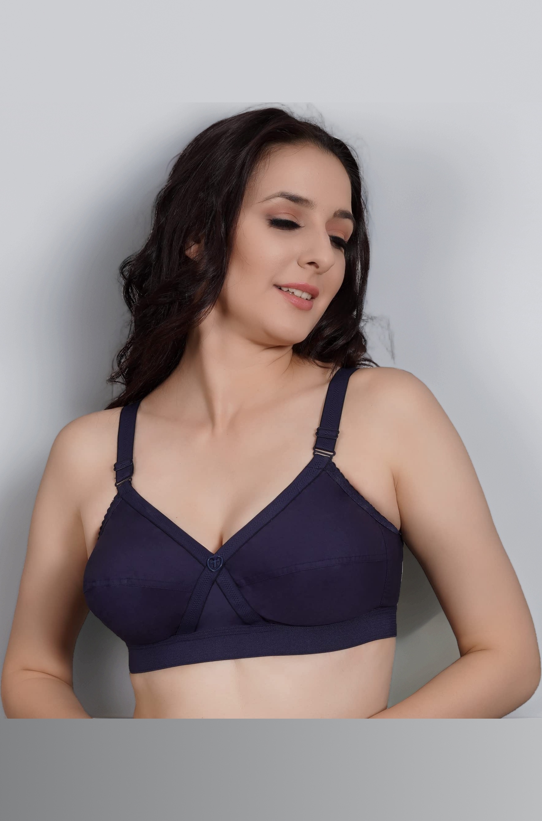 KPL Women's Cotton Non-Padded Bra Black/Black Currant/Butter SCOT/Coral/MARUN/Rasberry/Rose Gold/Nude/Sapphire/Skin/White 30 to 40 Available Cups C to I