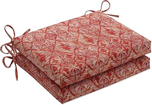 Miniatura 7 de Pillow Perfect Exterior  Cojín reversible para silla Nesco Sunset (juego de 2), 15.5 x 16 x 4, rojo