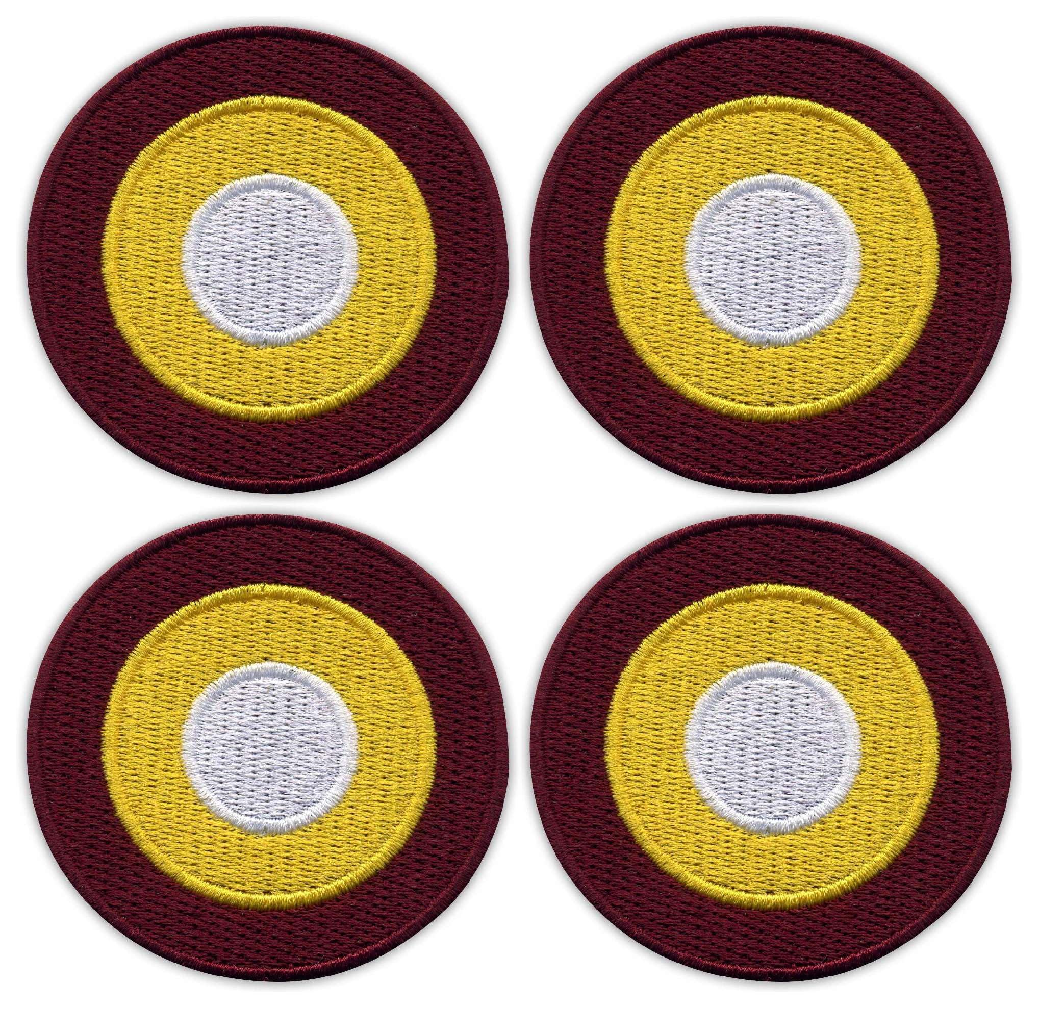 Patch brodé Qatar Emiri Air Force noir velcro lot de 4 cocardes militaires