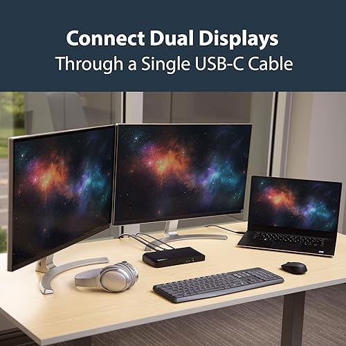 Miniatura 5 de StarTech.com Estación de acoplamiento para laptop USB-C de doble monitor con HDMI 4K, DisplayPort, 4 puertos USB 3.0 y PD de 60 W, base USB C para