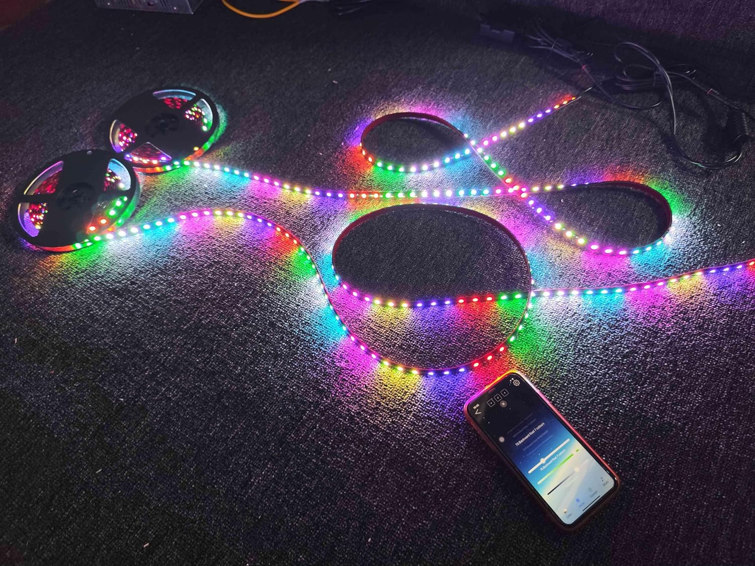 16PCS 4FT Chasing LED Strips: RGBIC Underbody Lights