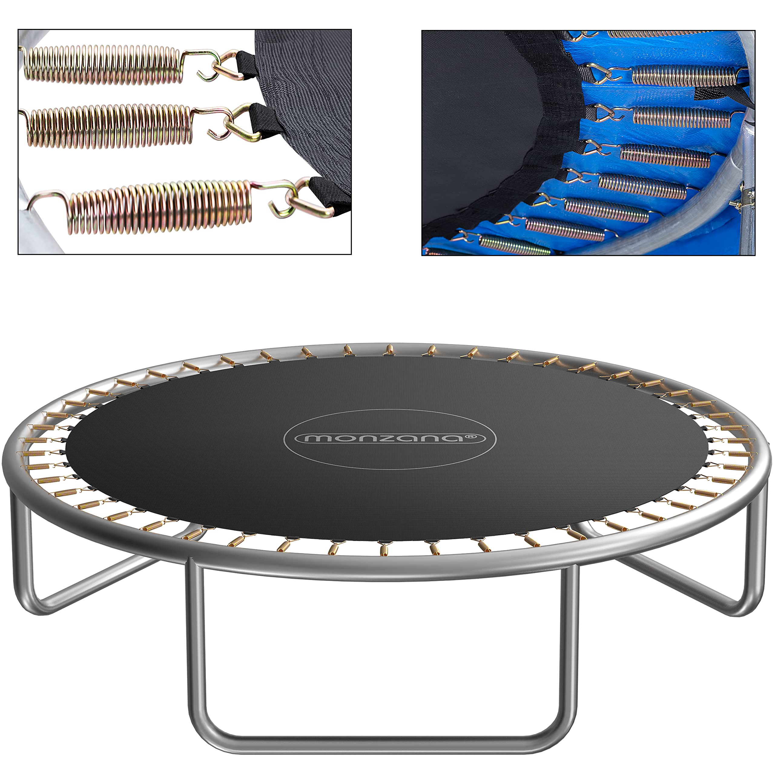 Monzana Trampolin Sprungtuch Ø 183/244/305/366/427 cm 30-96 Ösen 8-Fach vernäht UV-beständig 13,5-14 cm Feder 50-150 kg Garten Sprungmatte Ersatzteil