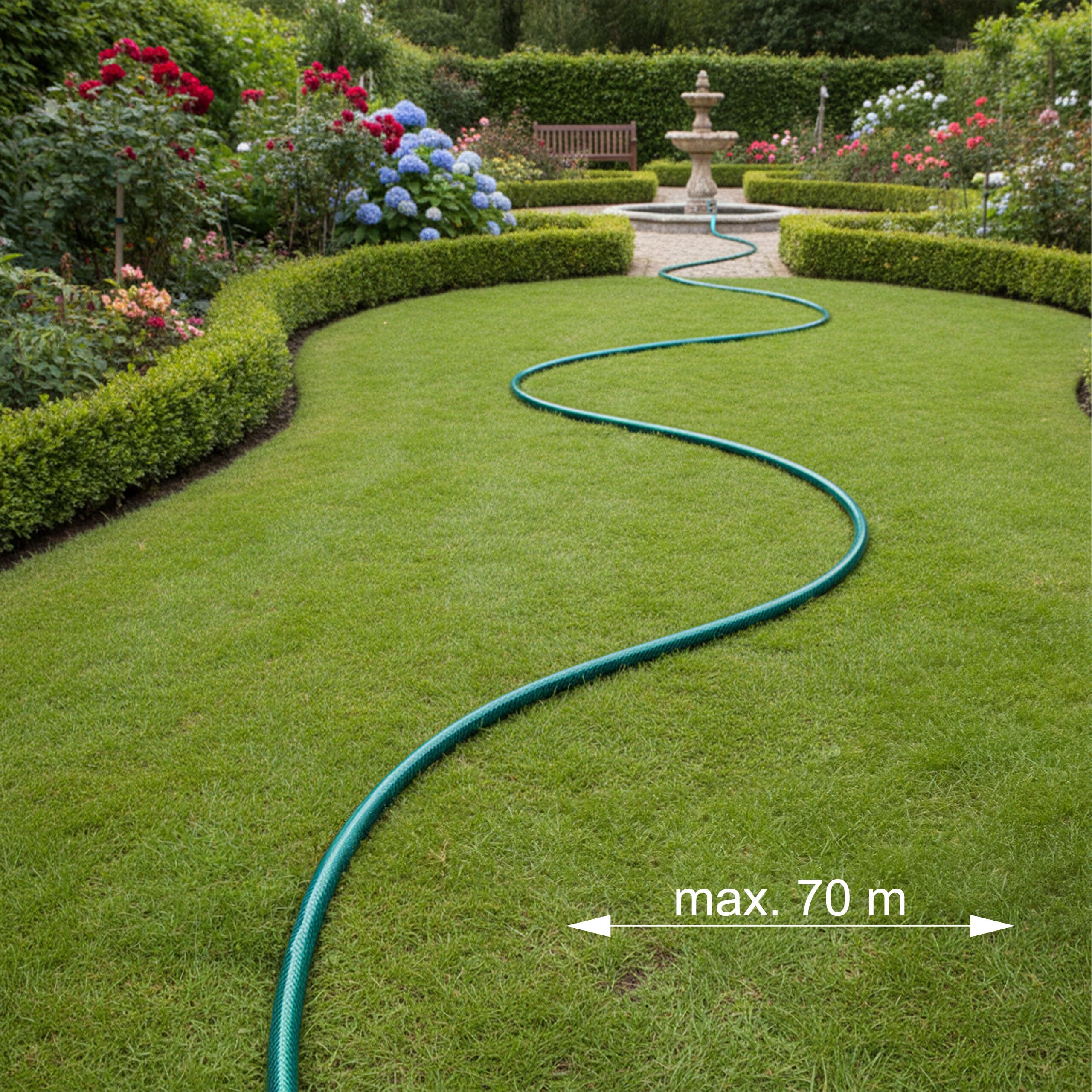 Relaxdays Tuyau d'arrosage, 70 m, 3/4 Pouce (19 mm), 3 Couches, Anti-Plis, résistant aux UV, arrosage Jardin, Vert