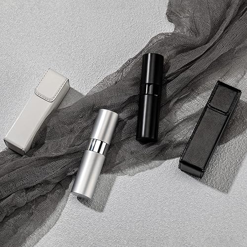 Miniatura 2 de LISAPACK Botella negra del espray del atomizador del perfume con un tenedor negro del atomizador del perfume para el viaje