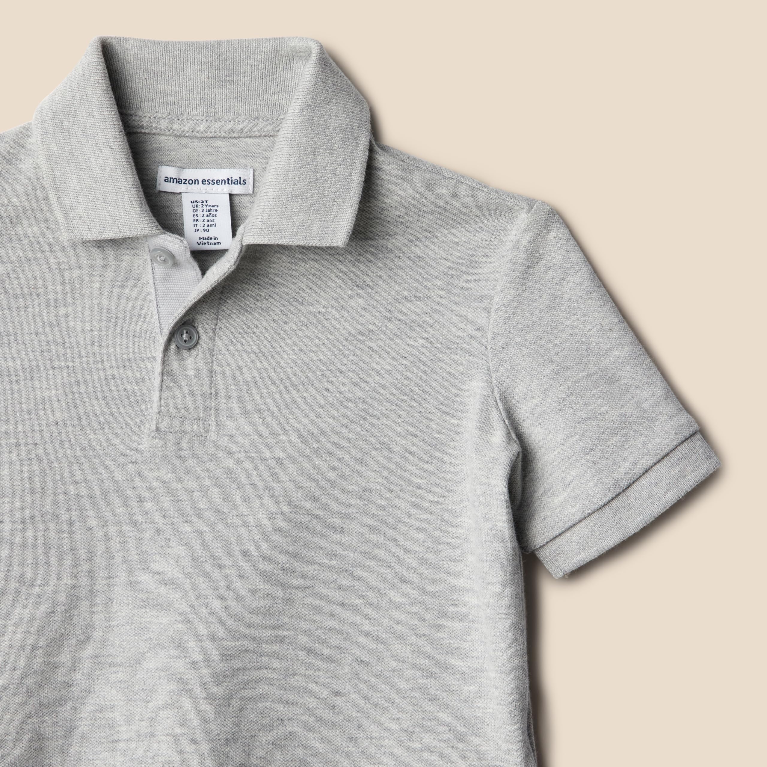 Amazon Essentials Bambini e Ragazzi Polo in piqué di Cotone e Spandex