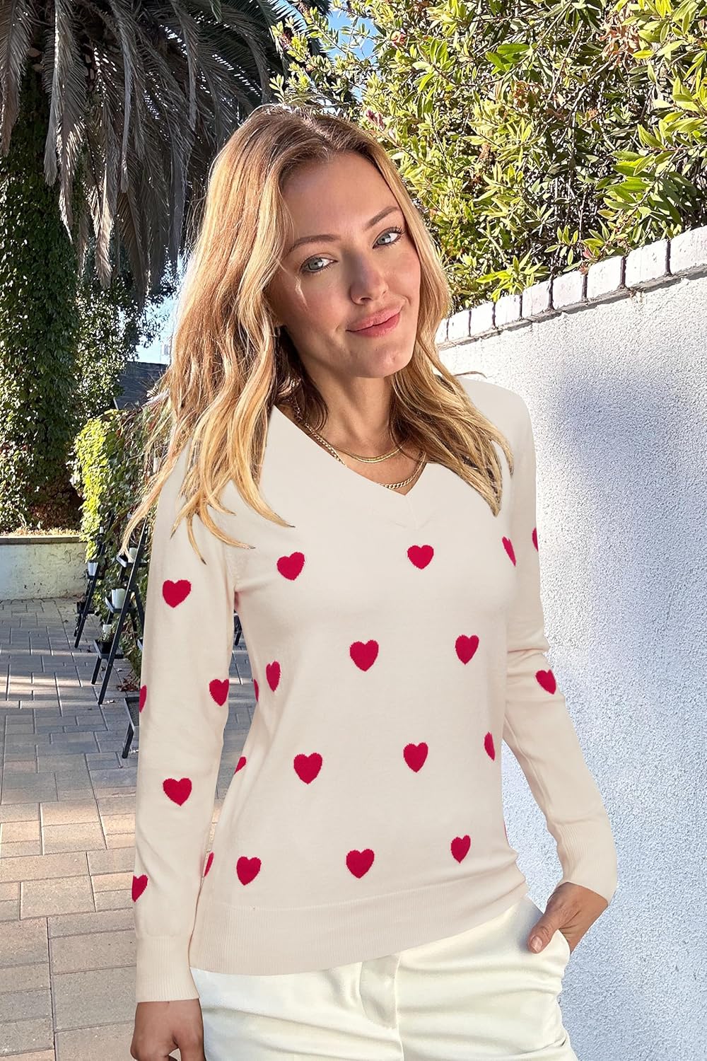 Arach&Cloz Women's Spring Tops 2025 Fashion Trendy V Neck Long Sleeve Shirts Knitted Casual Pullover Sweater Clothes - Image 4