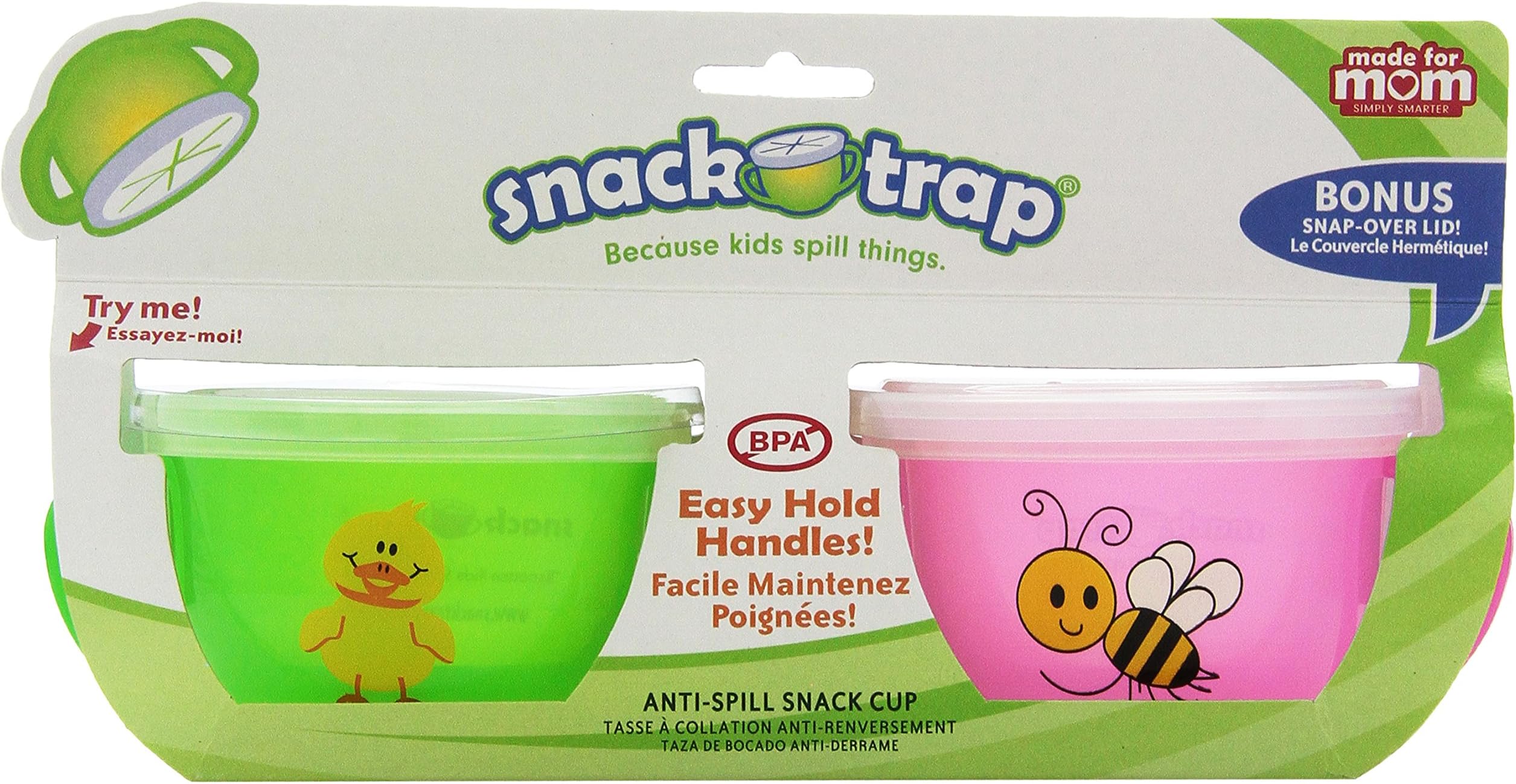 Made for Mom Snack-Trap, Girl, 2-Count (Discontinued by Manufacturer)