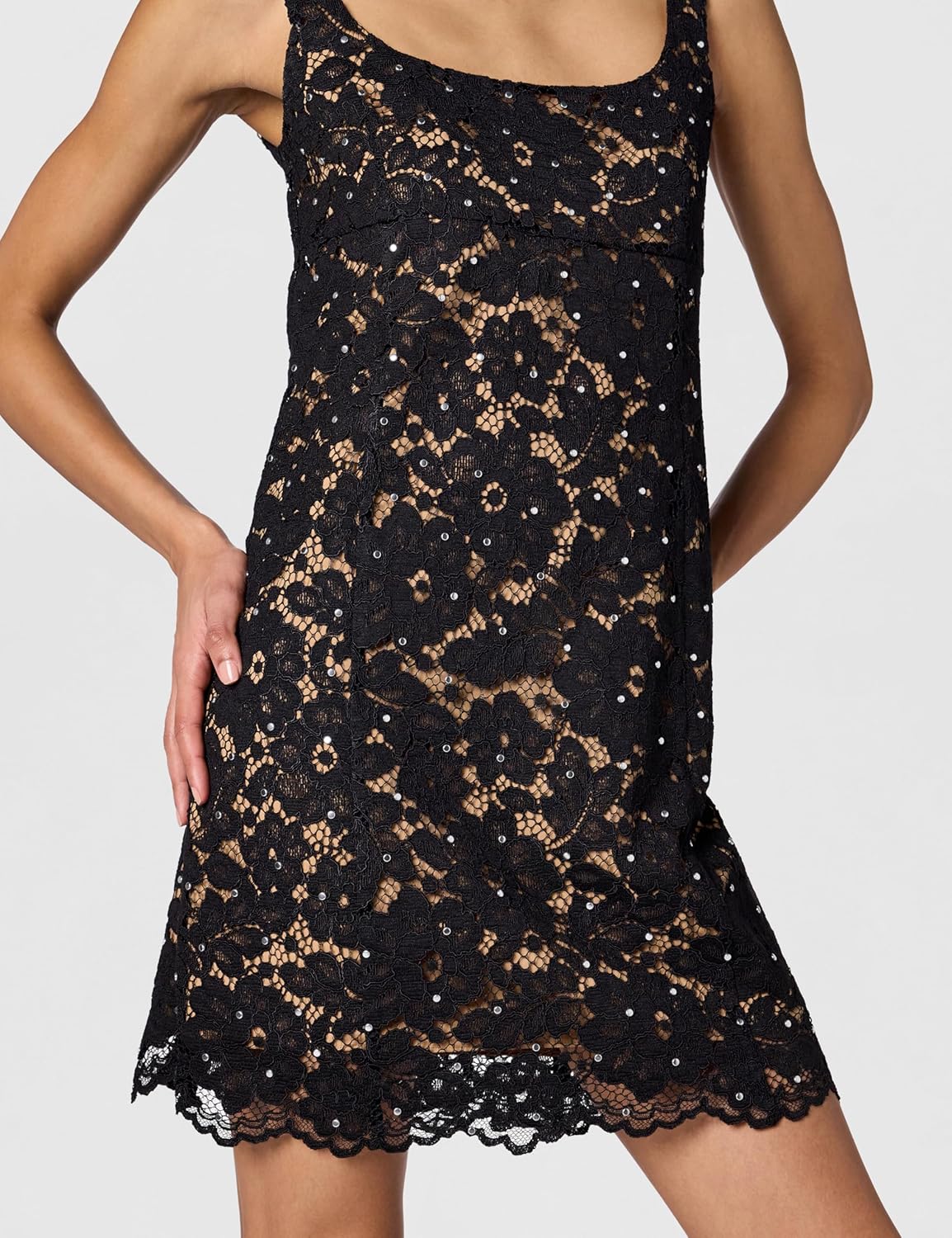 Michael Kors Womens Lace Square Neck Mini Dress - Image 5
