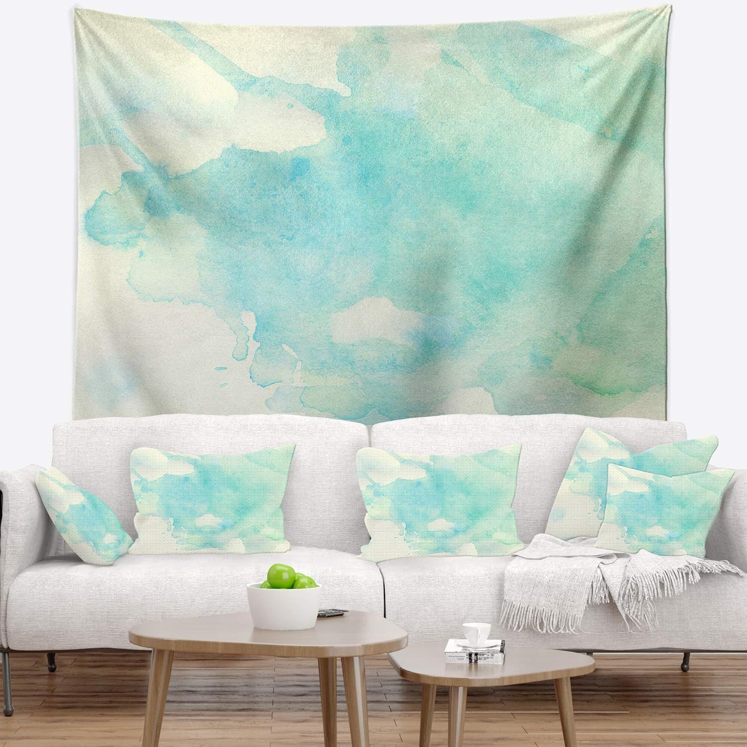 Designart ' Stain of Imagination' Abstract Tapestry Blanket Décor Wall Art for Home and Office x Large: 80 in. x 68 in