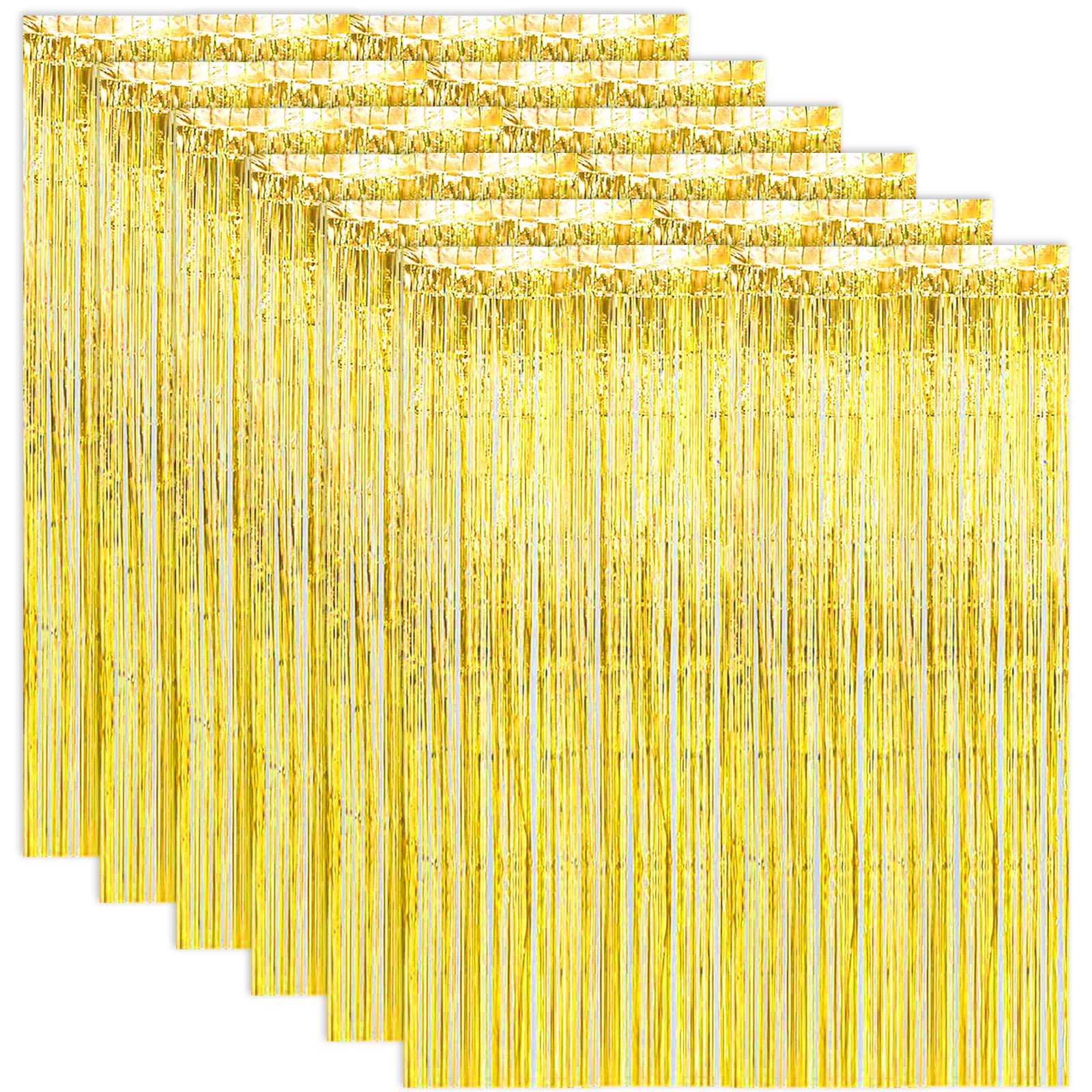 Tende di Tinsel, 4pz Blu Tende in Lamina Frange Scintillante Shimmer per Complea