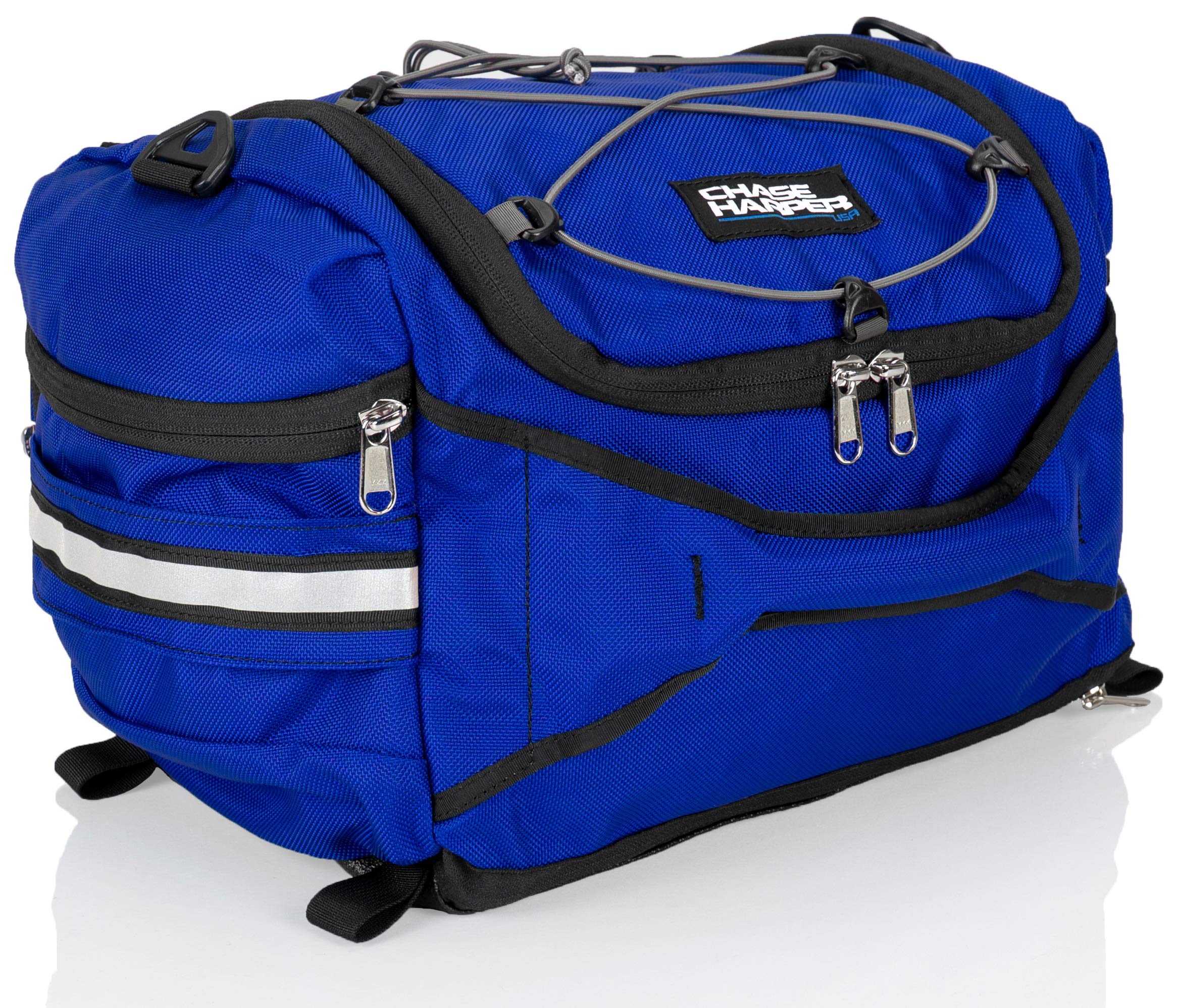 Chase Harper USA 4200 Hideaway Tail Trunk - Water-Resistant, Tear-Resistant, Industrial Grade Ballistic Nylon with Adjustable Bungee Mounting System for Universal Fit - BLUE