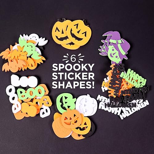 Miniatura 2 de Horizon Group USA Paquete de calcomanías y tatuajes de Halloween, incluye más de 450 calcomanías, más de 15 tatuajes temporales y más, ideal para