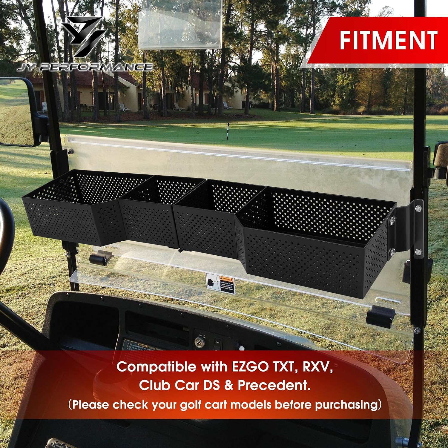 JY PERFORMANCE Golf Cart Front Inner Basket, Golf Cart Storage Tray image 3