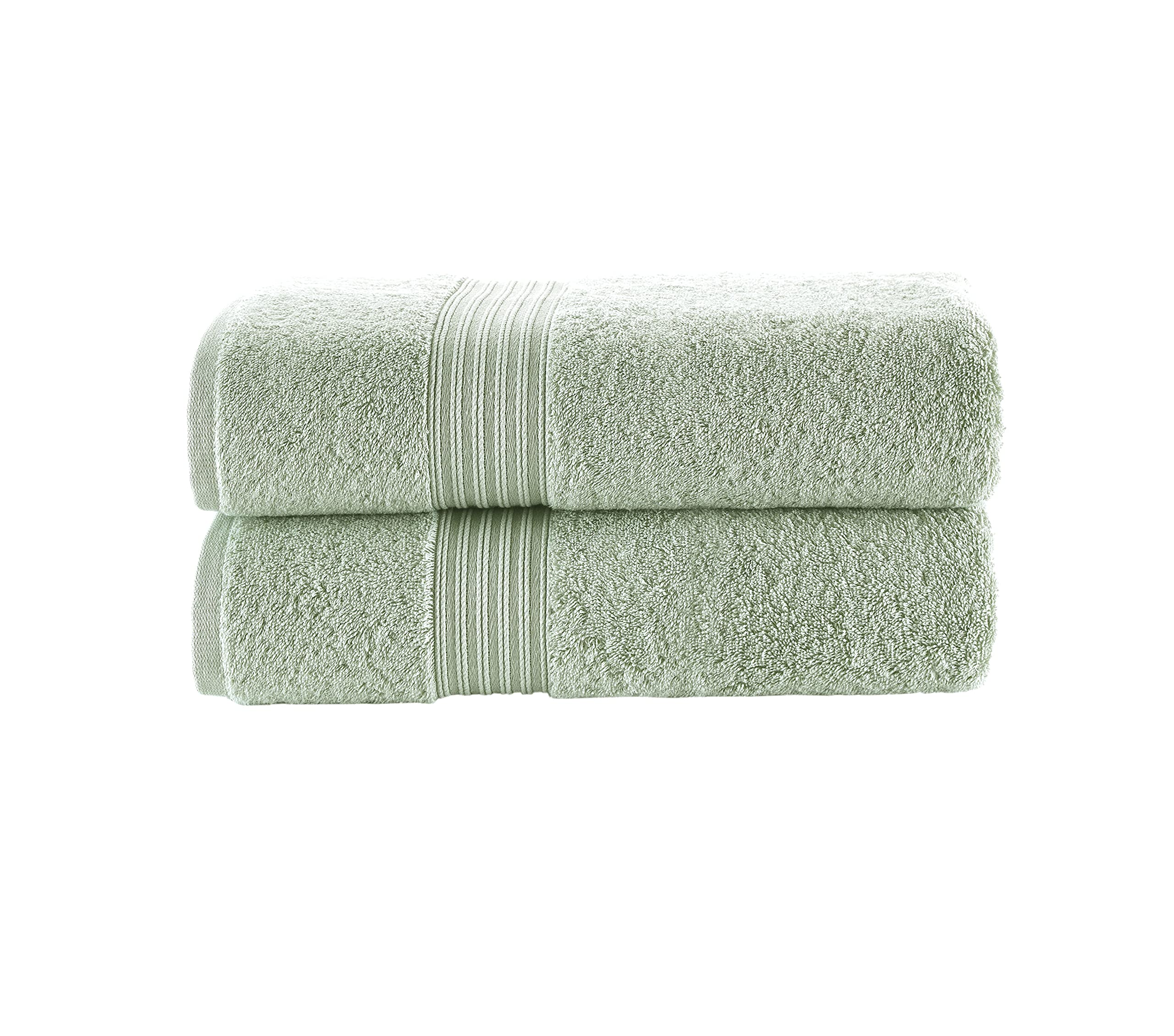 Peshkul -Towel Soft Bath Towels for Bathrooms |100% Cotton | Super Absorbent | Eco-Friendly Hotel and Spa Quality | 70x140 cm -Bath Towel Set of 2, Sage Green 550 GSM