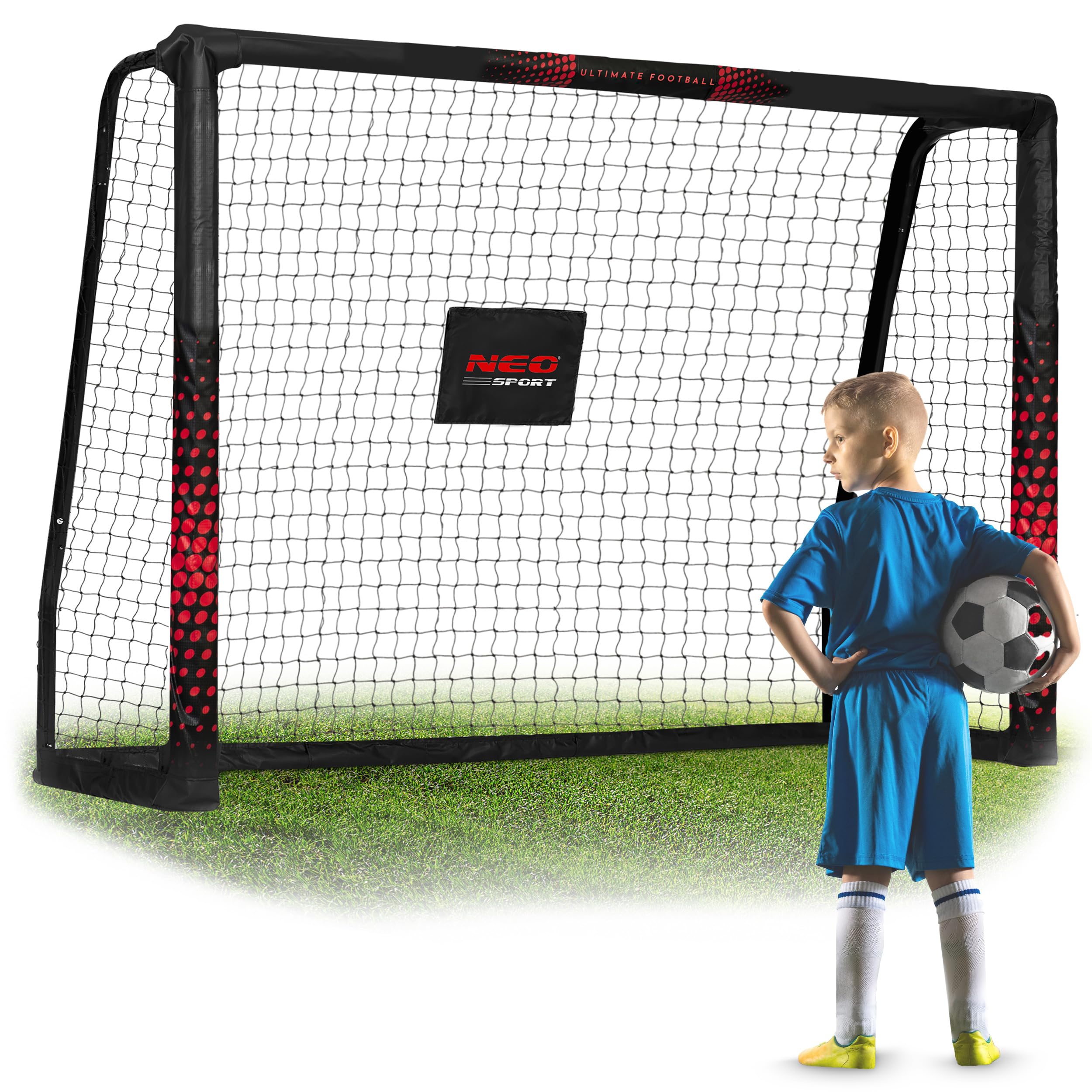 Neo-Sport Bramka Do Piłki Nożnej Dla Dzieci i Dorosłych Z Pokrowcem Na Stelaż 180 x 120 x 60 cm