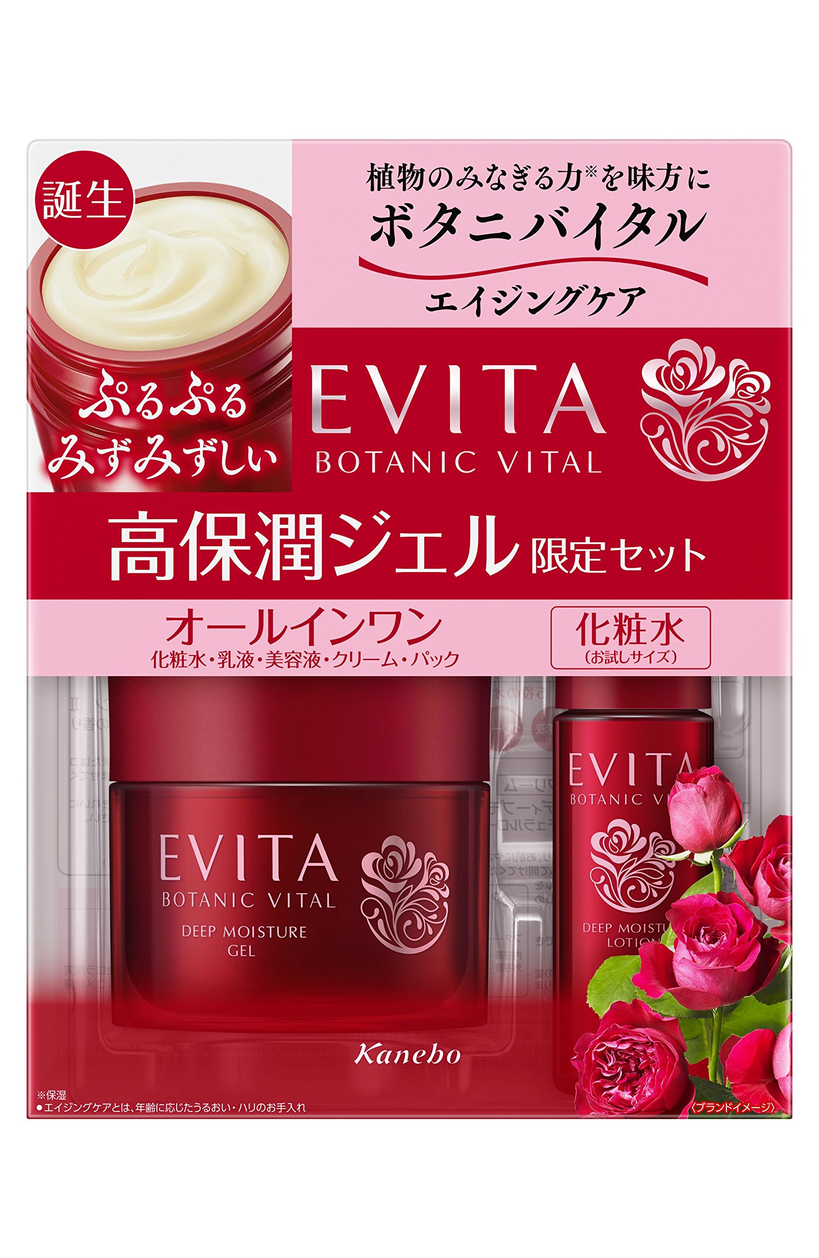 エビータ　ボタニバイタル　ディープモイスチャー ジェル　本体・レフィル５点セット EVITA カネボウ エビータ ボタニバイタル ディープモイスチャー