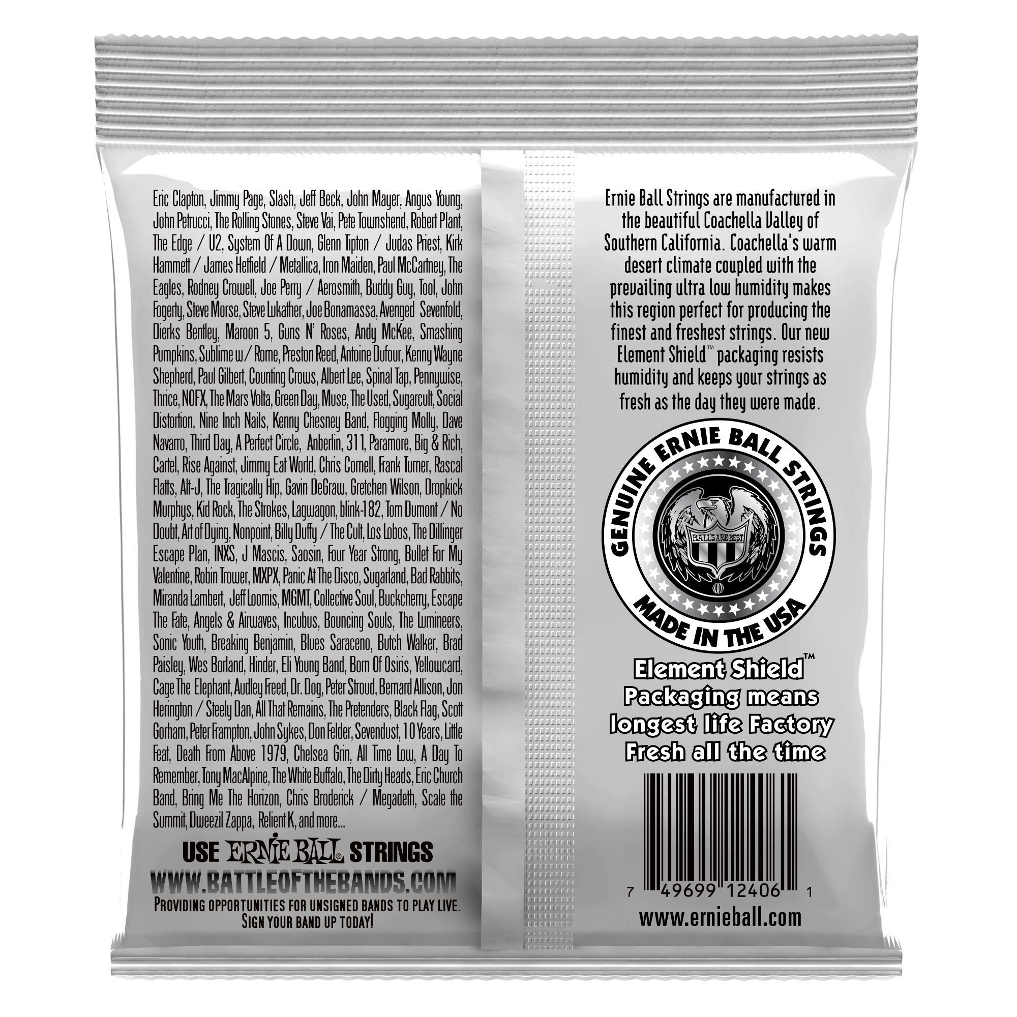 Ernie Ball Ernesto Palla - Cuerdas de guitarra clásica de nailon, color negro y plateado, paquete de 3