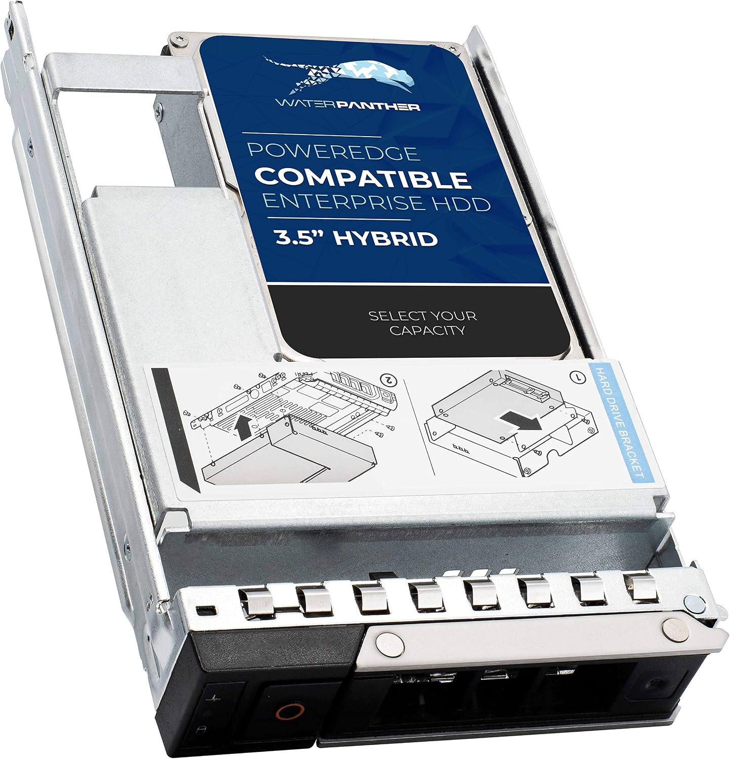 2.4TB 10K SAS 3.5" HDD for Dell PowerEdge Servers | Enterprise Hard Drive in 14G 15G Hybrid LFF Caddy Tray