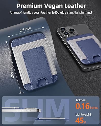 Miniatura 190 de ExtreLife Magsafe Wallet, cartera magnética más fuerte para iPhone 17/16/15/14/13/12, para tarjetero Magsafe con 2 ranuras para tarjetas, bloqueo