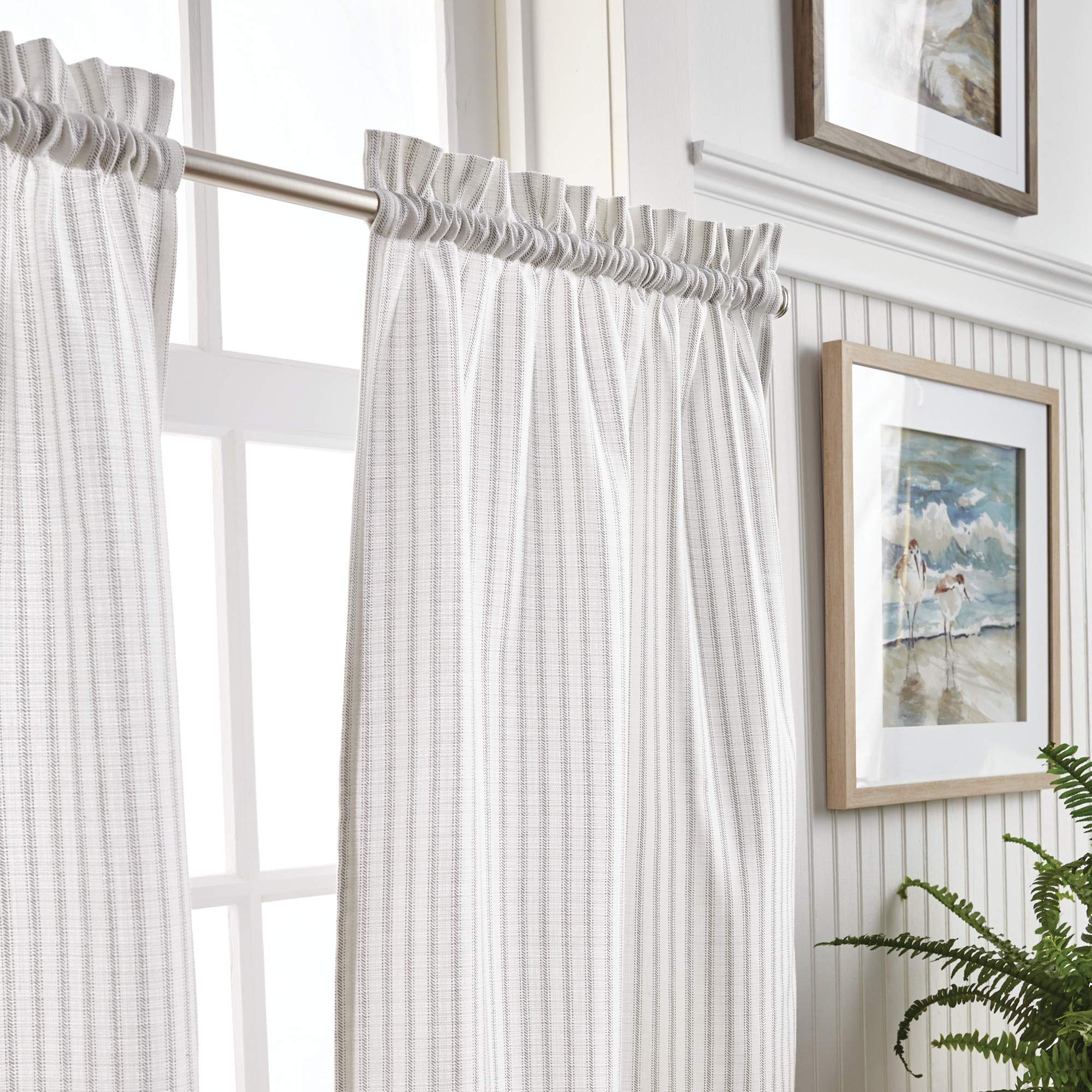 Martha Stewart Ticking Stripe - Tenda a manto e drappeggi a righe, set