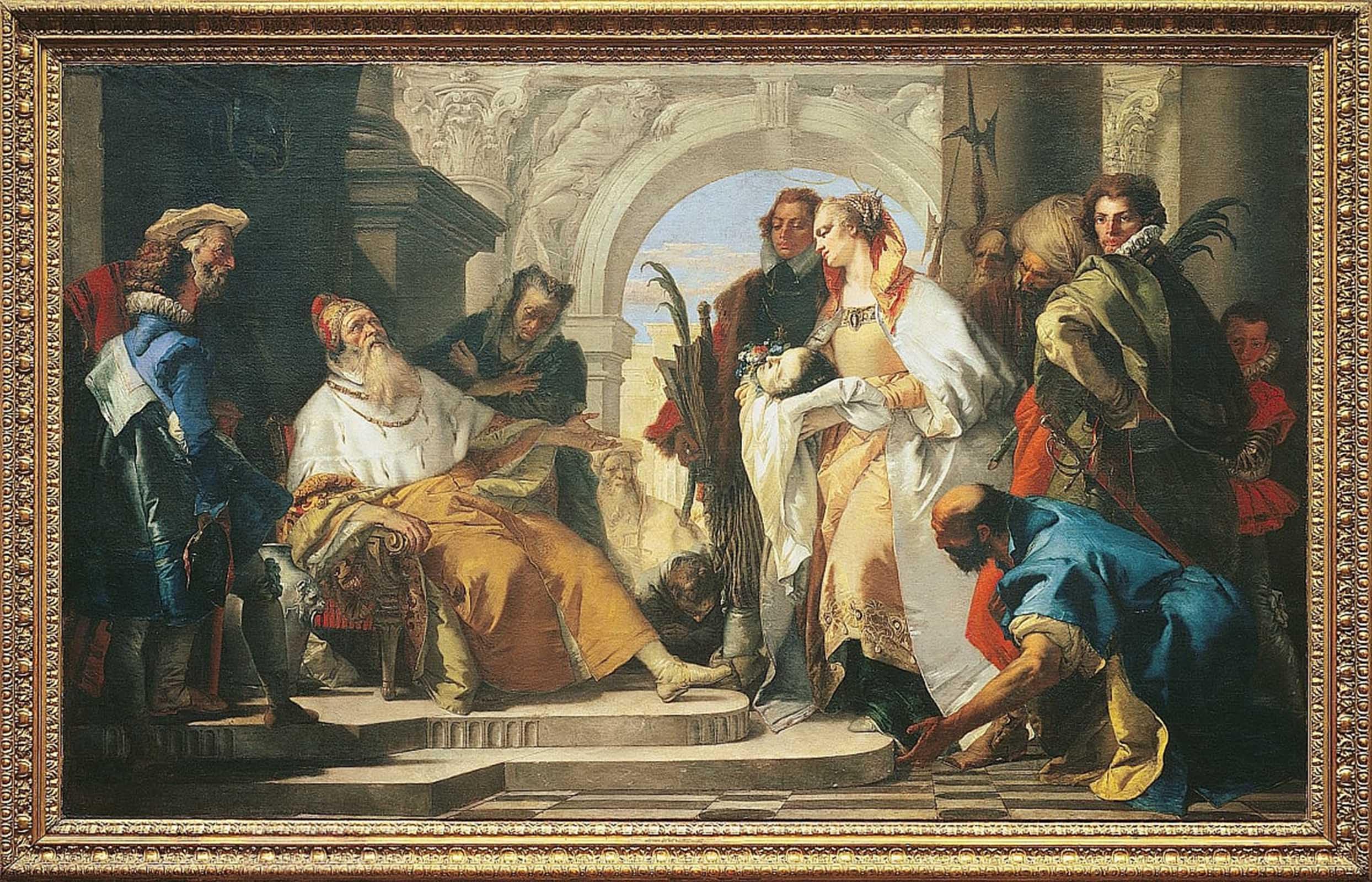 POSTERIIk Famous Animal Posters Vintage Picture the Patron Saints of the Crotta Family by Battista Tiepolo Modern Wall Decor for Home Decor 60x90cm