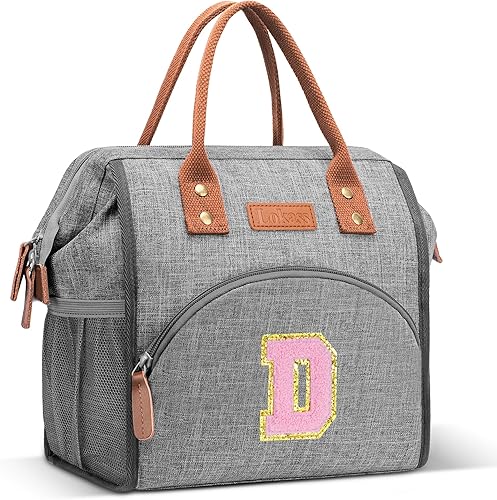 LOKASS Lonchera con inicial para mujer