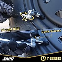 Vista 4 de JACO ElitePro - Medidor digital de presión de neumáticos con portabrocas de aire para neumáticos Lightning serie T, 200 PSI Medidor de presión