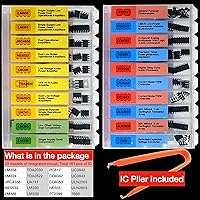 Vista 3 de EEEEE IC kit 161 piezas, 20 modelos Chip Surtido Conjunto Analógico Circuitos Integrados Electrónica Piezas Opamp Pack, 555 Componentes