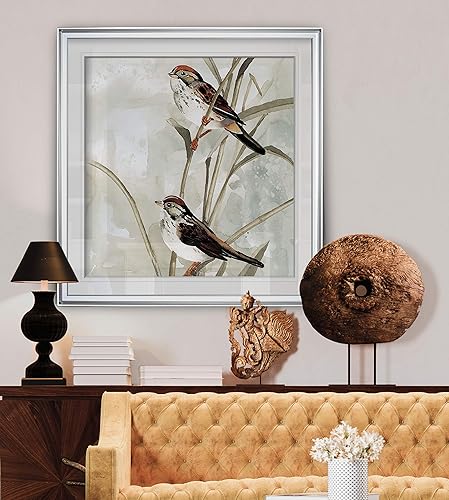 Miniatura 5 de Renditions Gallery Neutral Spring II Birds Art Framed Scenic Pictures Landscape Painting Giclée Lienzo Impresiones Animal Decoración de pared