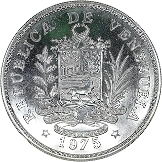 1975 VE Venezuela Y# 47 Preservation of Fauna Armadillo Silver 50 Bolivares About Uncirculated